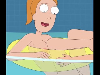 Rick and Morty - A Way Back Home - Sex Scene Only - Part 65 Summer Fucked In The Pool By LoveSkySanX