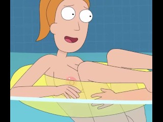 Rick and Morty - A Way Back Home - Sex Scene Only - Part 65 Summer Fucked In The Pool By LoveSkySanX