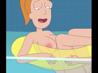 Rick and Morty - A Way Back Home - Sex Scene Only - Part 65 Summer Fucked In The Pool By LoveSkySanX