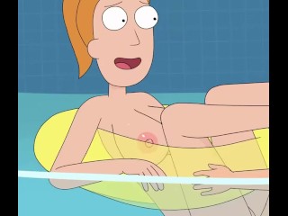 Rick and Morty - A Way Back Home - Sex Scene Only - Part 65 Summer Fucked In The Pool By LoveSkySanX