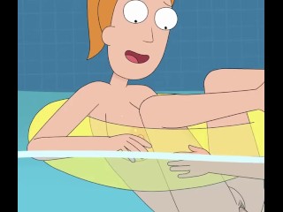 Rick and Morty - A Way Back Home - Sex Scene Only - Part 65 Summer Fucked In The Pool By LoveSkySanX