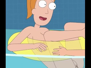 Rick and Morty - A Way Back Home - Sex Scene Only - Part 65 Summer Fucked In The Pool By LoveSkySanX