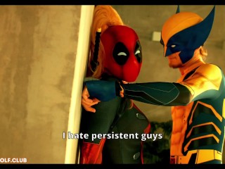 Deadpool vs Wolverine. Crazy Sexual Fight - Facesitting, Creampie - MollyRedWolf