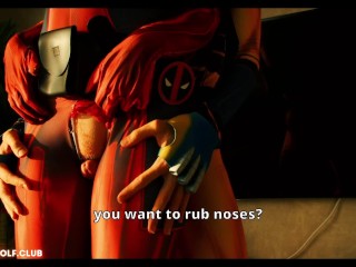 Deadpool vs Wolverine. Crazy Sexual Fight - Facesitting, Creampie - MollyRedWolf