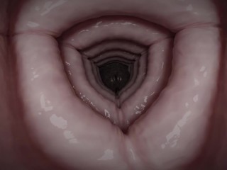 Shrunken inside giantess futa's sex toy VR POV