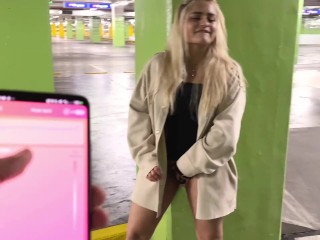 Public Anal & Let Them Control My Svakom Jordan Toy – Squirt in Parking Lot