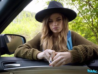 Public Agent - Full scene - American hitchhiker fucked outside experiencing her first European cock