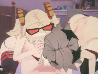 Sexy duo Caesar and Burnice show us their big tits and hot pussies