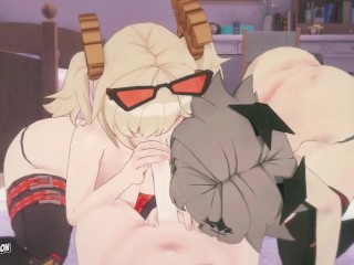 Sexy duo Caesar and Burnice show us their big tits and hot pussies