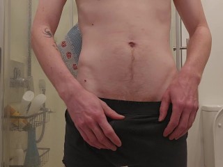 I Rub my Cock on The Outside of my boxers Until I Explode With Cum