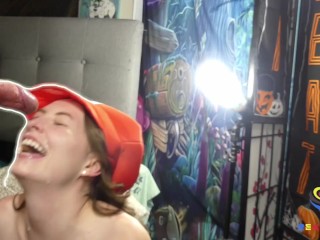 TWITCH STREAMER FUCKED LIVE WHILE PLAYING MARIO JAMBOREE | Ft. Rex Ryder x Ailee Anne | Face Fucking