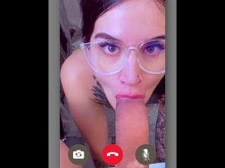 Cheating Video Call - Cuckold Watches Sexy Wife Suck Her Lover