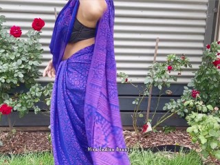 Big Boobs Indian Mom Wearing Traditional Saree - fucked in Doggy Style at Outdoor - Saree Sex