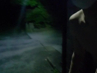 深夜の全裸散歩から放尿→そのまま全裸オナニー始めちゃいました