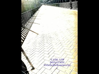 ITALY BRIDGE PUBLIC SOLO FEMALE YELLOW COSPLAY WALKING NUDE DAYTIME