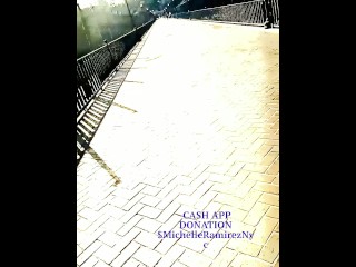 ITALY BRIDGE PUBLIC SOLO FEMALE YELLOW COSPLAY WALKING NUDE DAYTIME