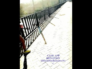 ITALY BRIDGE PUBLIC SOLO FEMALE YELLOW COSPLAY WALKING NUDE DAYTIME