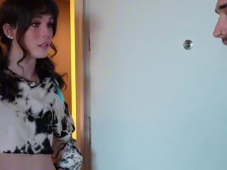 Petite Emo Slut Knocked On the Wrong Door.. Lost T-girl Gets Fucked Silly