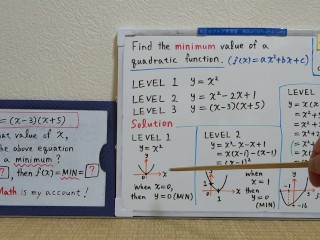 Find the minimum value of a quadratic function.[JapanMath](Titjob)