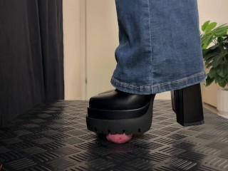 Suffering Under My High Platform Tank Heels - Cock Balls Crush Trample, Shoejob, CBT, Trampling