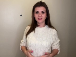 Stepson saw Stepmother’s Big Cumshot through pants in the office