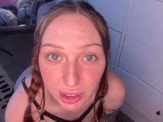 Redhead Begs For Cum