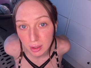 Redhead Begs For Cum