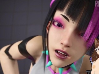 Beautiful Asian girl fucks me with her feet (she is covered with cum) (Footjob animation) - Jazziuu