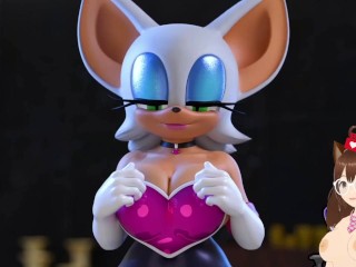 Rough the Bat invites me to receive some nice tits on my cock boobjob 3D Furry animation -  Jazziuu