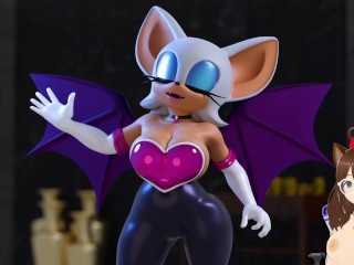 Rough the Bat invites me to receive some nice tits on my cock boobjob 3D Furry animation -  Jazziuu