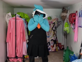 Plush Gardevoir Hoodie and PVC Layers, Breathplay, and Poke Ball Gag