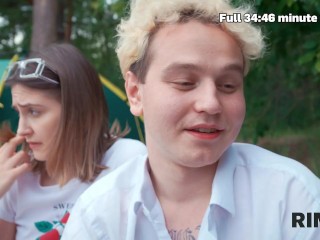 RIM4K. Swap wives, mutual rimming and anal fuck in the forest