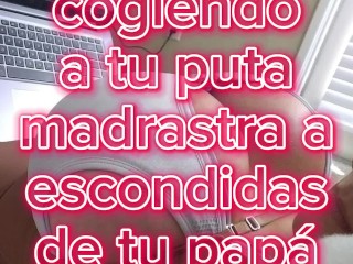 ASMR - Cogiendo a tu puta madrastra a escondidas de tu pap