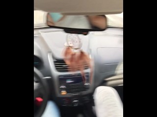 My hot friend masturbates in my car on the way home