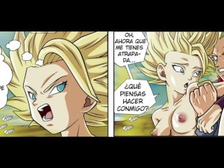 Caulifla Chupa la enorme verga de trunks hasta hacerlo acabar! - DBZ Hentai