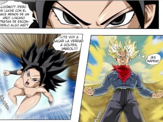 Caulifla Chupa la enorme verga de trunks hasta hacerlo acabar! - DBZ Hentai