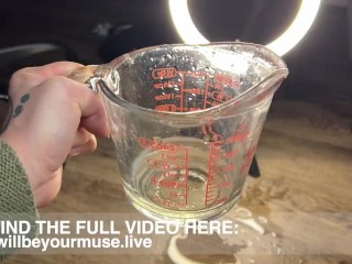 Accidental Up Close Measuring Cup Piss Mess