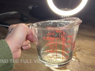 Accidental Up Close Measuring Cup Piss Mess