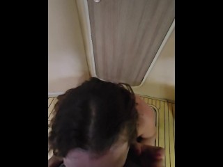 Party on the motorboat, naughty exhibitionist, got naked with the sailors watching.