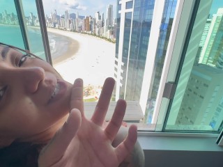 Acordei a morena que conheci na orla com uma foda louca 😝 POVCREAMPIE