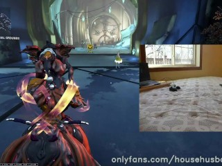 Silly slut playing Warframe butt ass naked!