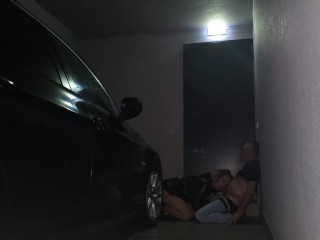 I took my girlfriend's cat to a motel suite, and the party started right in the garage... part1 - am