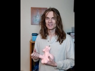 Unhinged Shenis Enjoying Himbo jerks off a futanari onahole in his mother's basement