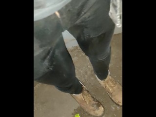 Pissing My Already Wet Skinny Jeans