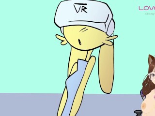 We fuck with sex virtual sex devices and I end up cumming inside her (Furry animation) - Jazziuu