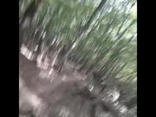 Shaking my FAT BLACK COCK until it gets ROCK HARD while HIKING in PUBLIC