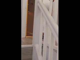 Thick and curvy big ass walking upstairs