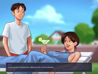 Let's Play - Summertime Saga, Rubbing Diane with sunscreen