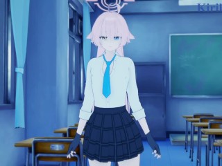 Takanashi Hoshino (Armed) and I have intense sex in the classroom at night. - Blue Archive Hentai