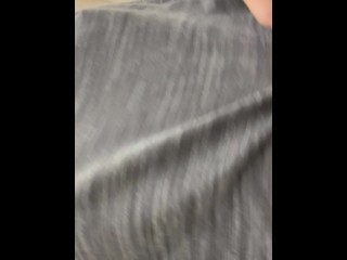 Mommy flashes small titties in store